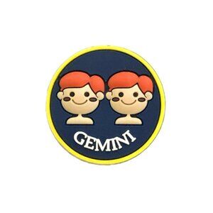 GEMINI Zodiac Croc Shoe Charms Jibbitz Astrology Boho Twin